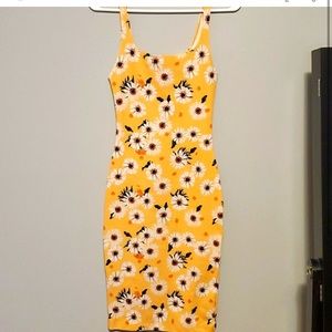 Zara sunflower basic tank dress